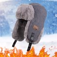 thumbnail image 1 of Hauaitttt Fashion Women Men Sport Style Solid Keep Warm Winter Outdoor Cycling Windproof Ear Hats Hat for Men Winter Hat Holder Car Hats for Winter Men MenHats Winter Scuttle Hat Frock Plaid Hats, 1 of 8