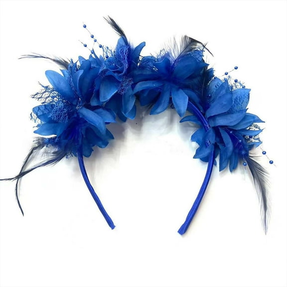 Hauaitttt Feather Headband for Parties Festivals Stage Performances and Celebrations – Accessories for Women and Girls Steel Headband Cycling Sweatband Headband Hair Headband for Girls Plain Wire