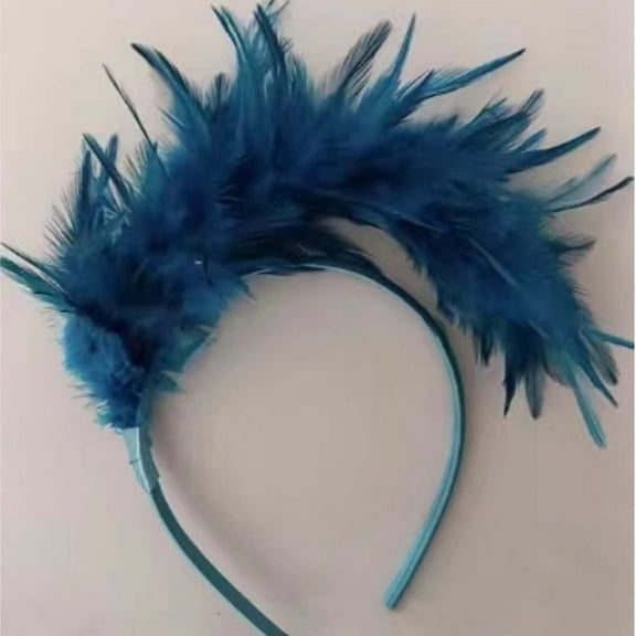 Hauaitttt Feather Headband for Parties Festivals Stage Performances and Celebrations Stylish Hair Accessory for Women and Girls as Band Head Bands Women Hair Workout No Headbands Stretchy for Women