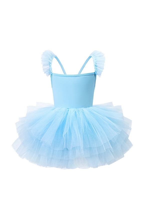 Girls Ballet Dress Tutu Performance Outfit Strapless Solid Color Leotard Dance for Toddler Kids Spring Summer 4t Christmas Dress Kids Frocks for Girls 5 Years Girls Dresses Long Sleeve Neon