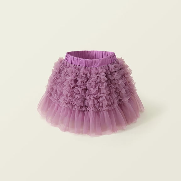 Hauaitttt Girls Skirts Toddler Baby Casual Party Layered Tutu Dress for 12 Months To 7 Years Soft Stretchy Waist Comfortable Everyday Wear Girls Poodle Skirt Pattern Skirts for Baby Girls Kids Girls