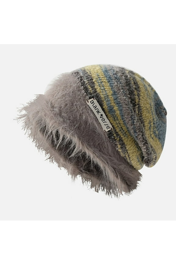 Hat for Women Winter Warm Hats Knit Slouchy Thick Cap Hat with Brooch Artist Smock Chef Hat Painter Men French Hat Boys Painters Women Taupe Hat French Painter Hat Large Head with Trim