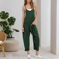 thumbnail image 1 of Hauaitttt Independent Station European and Plus Size Women's Wear Strappy Jumpsuits Romper Overalls Womens Maternity Suits for Work Baggy Rompers for Women Comfy Jumpsuits for Women Jumpsuits for, 1 of 4