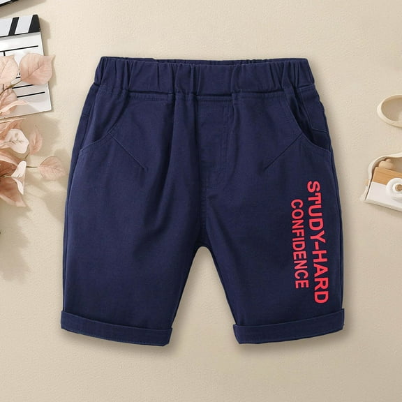 Hauaitttt Kids' Alphabet Pattern 5 Inch Inseam Shorts Breathable Boys Play Clothes Boys 3 T Shorts Boys Eliminator Shorts Baby Shorts 3 6 Months Boy Knit Short Body Girl Summer Clothes Toddlers Size