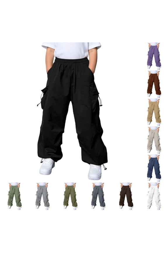 Kids Cargo Pants with Multiple Pockets for Boys and Girls Outdoor Casual Play Everyday Comfortable Size 5t Boys Clothes Baby Boy Cop Clothes Boy's Clothes for The Winter 9 to 12 Month Boy