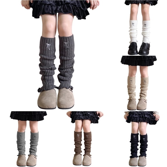 Hauaitttt Kids Leg Warmers Knitted Leg Warmers Loose Socks Knee High Leg Warmers for Girls Kid Girls Show Socks
