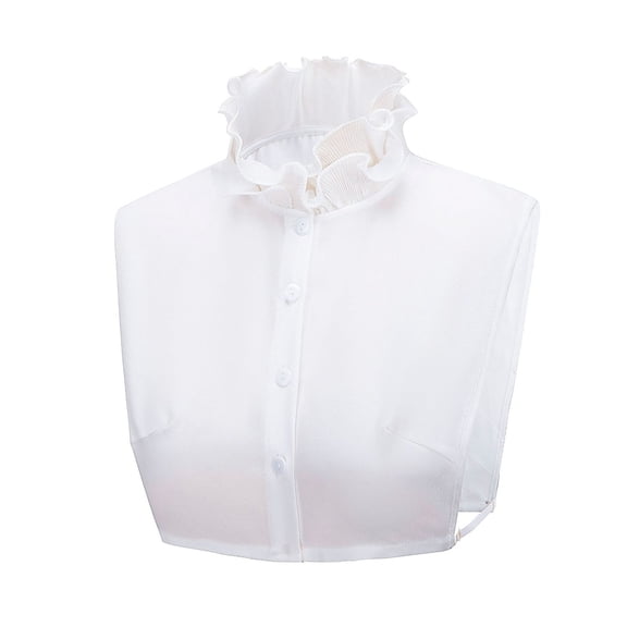 Hauaitttt Ladies' Collar Blouse Accessories Ruffled Collar Detachable Shirt Neckline Decoration Detachable Pan Half Shirts Women Colla Sweater Woman Girl Apparel Pan Crop Top Fine Strap Blouse for