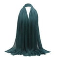 thumbnail image 1 of Hauaitttt Ladies' Solid Color Pleated Linen Scarf: Versatile Sunscreen Air Conditioning Shawl Blanket Scarf for Women Head Scarf for Women Fashion Colorful Head Scarf Extra Large Silk Scarf Seamless, 1 of 2