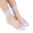thumbnail image 1 of Hauaitttt Ladies Spring and Summer Leisure Transparent Solid Colour Stockings Cool Glass Stockings Soft Short Stockings Fall Socks Chatterbox Socks Forget about It for Boats Boot Socks Men Tall Socks, 1 of 3