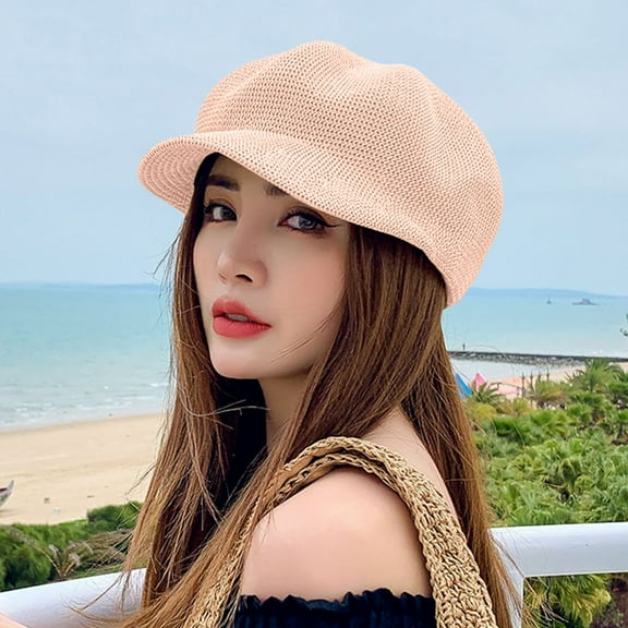 Hauaitttt Ladies Summer Outing Sunblock Tongue Octagon Beret Hat Girls Ladies Cap Big French Small Party Hats Women Winter Hats Ladies French Hat Chef Hat Visor Men Artist Hair Girls French Hat Boys
