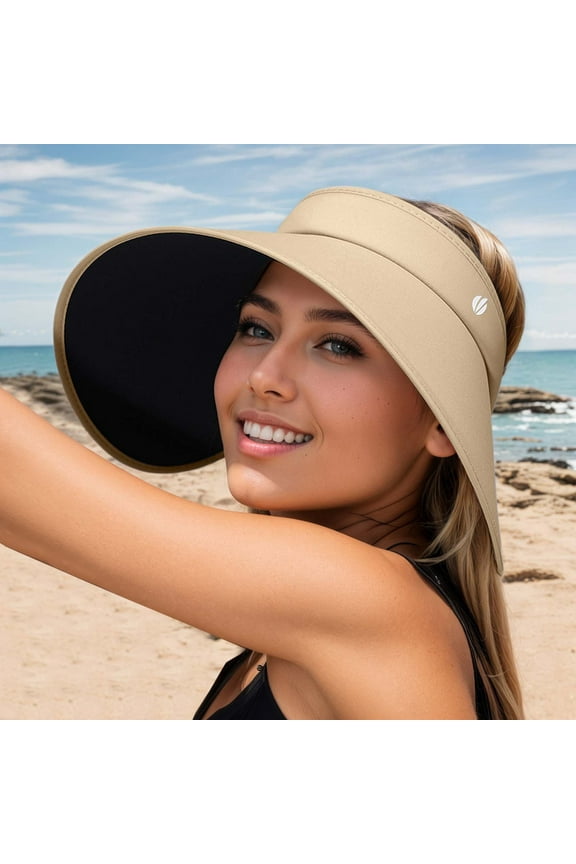 Ladies Wide Brimmed Open Top Hat Outdoor Cycling Folding Sun Hat Women Mens Farmer Hat Women Ocean Ponytail Hat Mens Hats Summer A Beach Womens Camping Hat Travel Hats for Women Foldable
