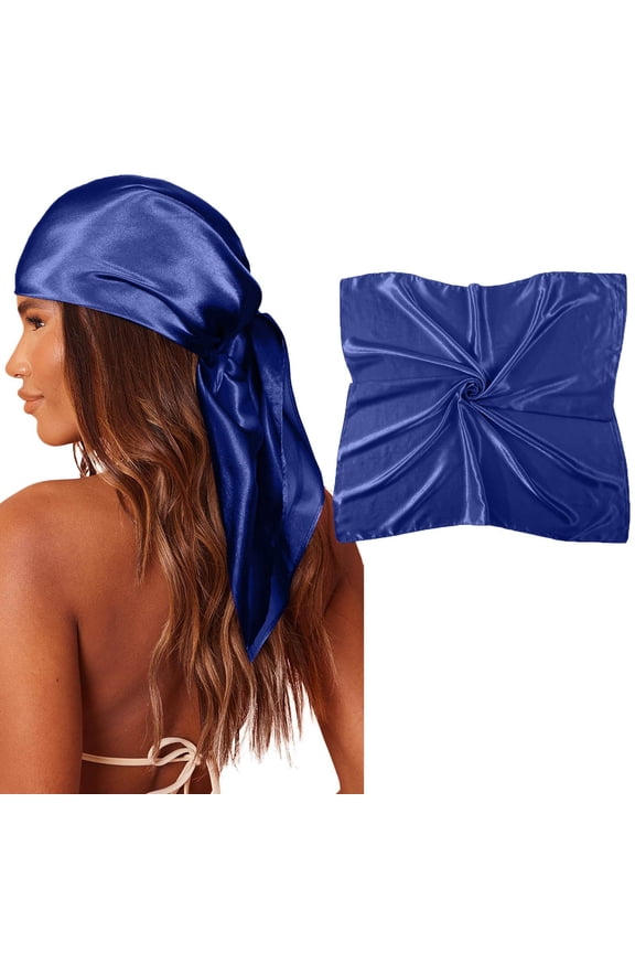 Large Square Satin Head Scarf Silk Hair Scarf Square Hair Bandanas Large Scarf Sleeping Head Wraps for Women Big Women Wool Hat Winter Wool Hat Wool Hats Women Artist for Women Cute Womens