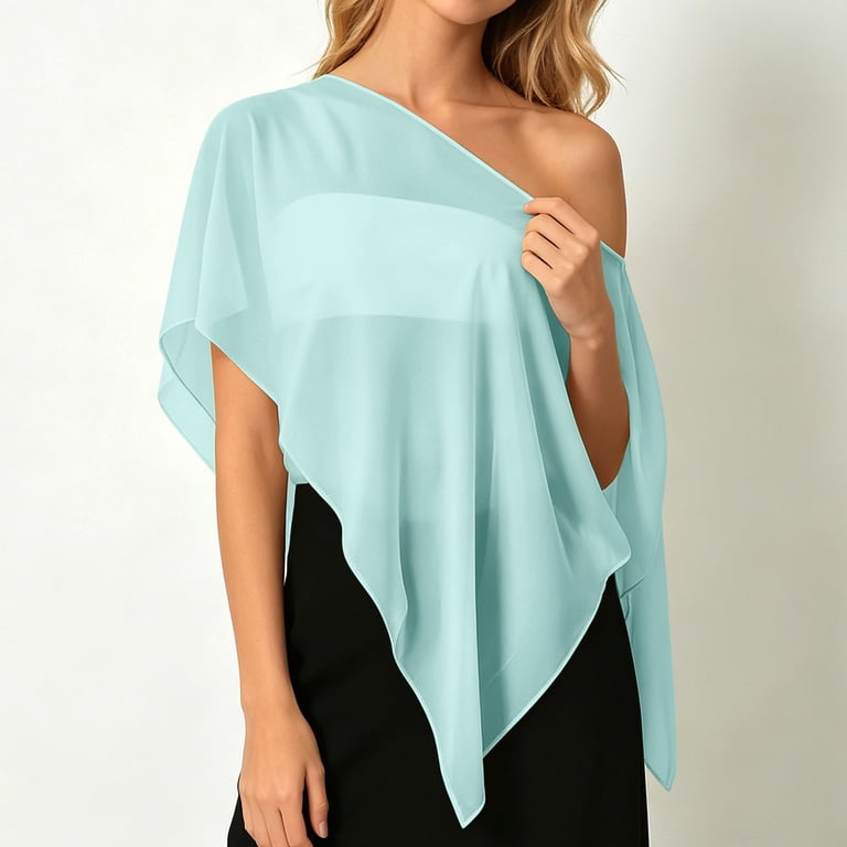 Hauaitttt Lightweight Chiffon Wrap for Summer Beach Cover Up Soft Flowy Shawl Breathable Sun Scarf Versatile Evening Stole Dressy Evening Wraps for