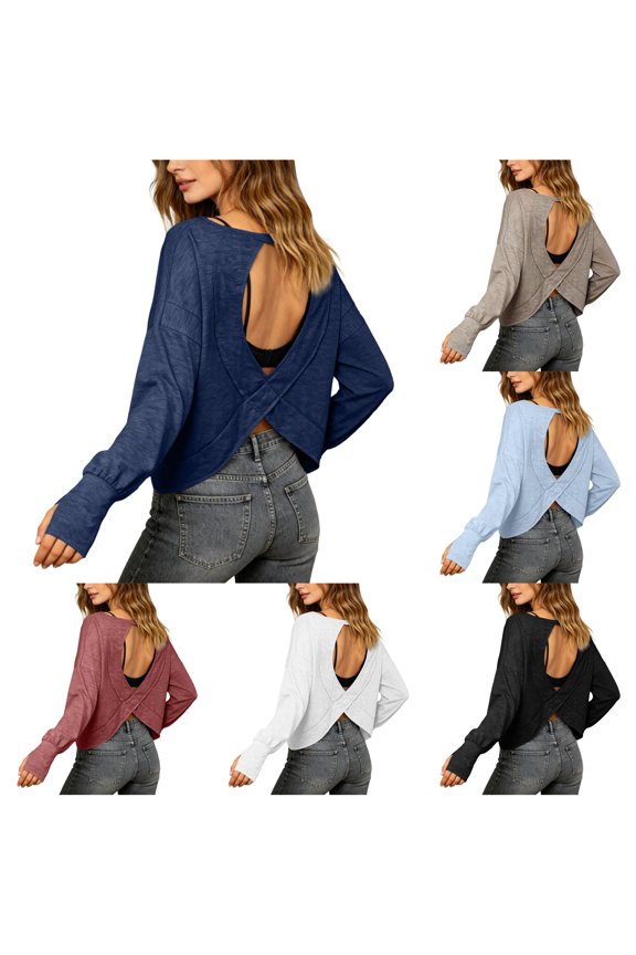 Long Sleeve Loose Fit Casual T Shirt Fashion Hollow Out Design Solid Color Streetwear Top Arrival Womens Compression Cold Gear Womens Turtleneck Long Sleeve Tops Womens Solid Tees Workout
