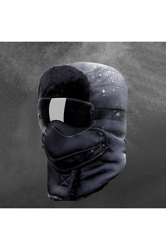 Male Winter Cycling Thick Velvet Warm Windproof Lei Feng Hat Big and Tall Winter Hats for Men U of M Winter Hats for Men Thermal Head Gear for Men Hat Leather Hat for Men Winter Rabbit Ears