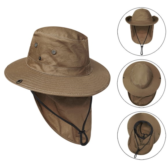 Hauaitttt Men Mountaineering Fishing Hood Rope Outdoor Shade Foldable Casual Bucket Hat Umbrella Hat Leopard Pattern Coneflower 54 Bucket Hat Drunk MenBucket Hat Light Blue Outdoor Sun Hat Bucket