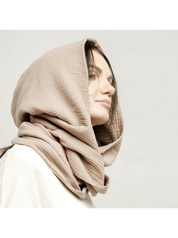 Men Women Hooded Scarf Winter Scarf Crinkle Vintage Soft Scarf Neck Warmer Scarf Lace Handkerchiefs for Women Face Scarf Women Summer Leopard Print Scarfs for Women Hair Neck Warmers for
