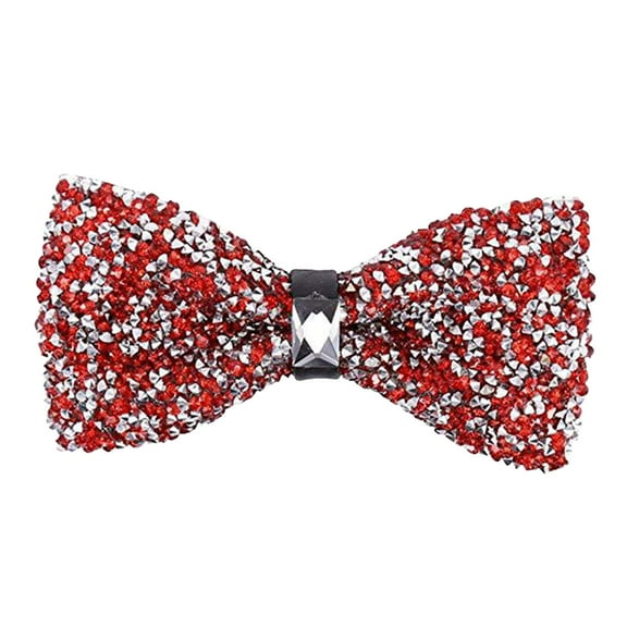 Hauaitttt Men's New Year's Eve Party Suit Rhinestone Bow Tie Wedding Groomsmen Formal Bow Tie Softball Hair Ties Spiral Hair Ties Colorful Ties Sizes Hair Ties with Hair Trailer Ties Floral Ties Mens