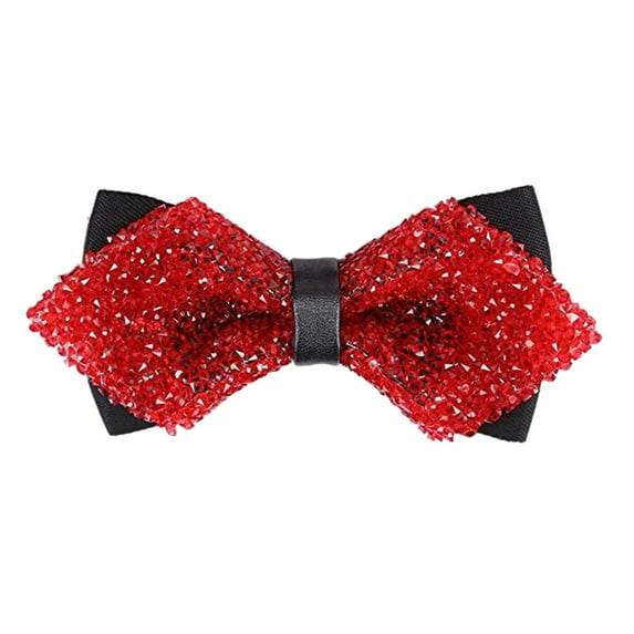 Hauaitttt Men's New Year's Eve Party Suit Rhinestone Bow Tie Wedding Groomsmen Formal Bow Tie Ti-36 Womens Reversible Tied Front Crop Top Ti-36x Pro Scientific Calculator Small Hair Ties for Braids