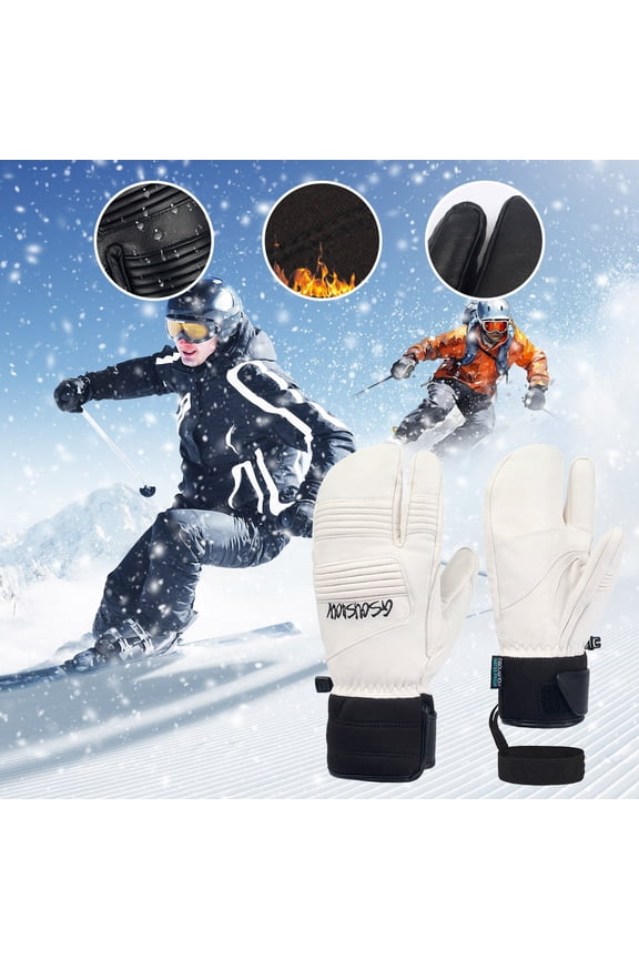 Men's Ski Gloves Winter Skis Snow Warm Men's Gloves Winter Ski Gloves Sheepskin Material Ski Gloves Gloves Mittens Women Mittens for Women Cold Weather Heated Women Gloves Gloves Mittens