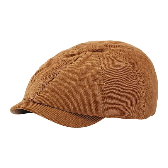 Hauaitttt MenCorduroy Fabric Hat Retro Spring and Fall Couple Models Classic Hat Corduroy Non Wool for Hair for Women Winter Fuzzy Hat Women Painting Hats Women Big Head for Men and Women Deep