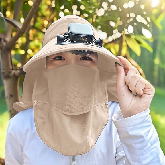 Hauaitttt New Battery Fan Solar Rechargeable Strong Wind Force Summer Brim Sun Hat Women's Sun Fisherman's Hat Summer Hat Boys Alien Bucket Hat Black Bucket Hat Children Hat Men Bucket Hat With