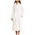 thumbnail image 1 of Hauaitttt New Coral Velvet Padded Beautiful Velvet Robe Lengthened Bathrobe Men Bathrobe Towel Bathrobe with Hood Night Shower Robe Women Robes for Women plus Size Women plus Size Robes with Pockets, 1 of 4