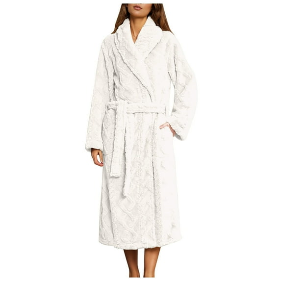 Hauaitttt New Coral Velvet Padded Beautiful Velvet Robe Lengthened Bathrobe Men Bathrobe Towel Bathrobe with Hood Night Shower Robe Women Robes for Women plus Size Women plus Size Robes with Pockets