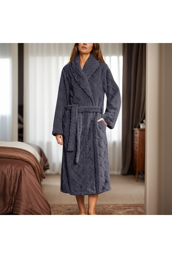 New Coral Velvet Padded Beautiful Velvet Robe Lengthened Bathrobe Womens Fuzzy Robe Long Bathrobe for Women Towel Material Microfiber Robes for Women Kimono Japanese Women plus Size Drop