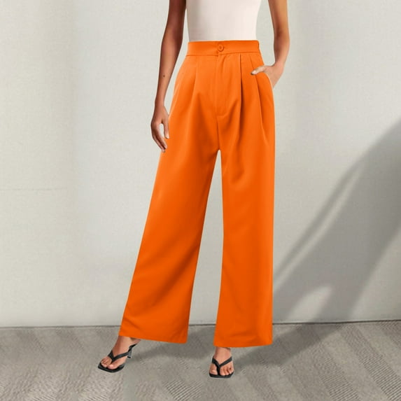 Hauaitttt Omen's Wide Leg Pants Work Business Casual Loose High Waisted Dress Palazzo Flowy Trousers Summer Pants for Women Casual Wide Leg Dress Pants for Women Business Casual Petite Pants Rompers