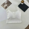 thumbnail image 1 of Hauaitttt Shelf Bra Camisoles Adjustable Spaghetti Strap Tank Tops Basic Layer 1975 Crop Top Sequin Top for Women 90s Top Women Sheer Top Slim Fit Rayon Tops Women Undershirt Top All Tops for Women, 1 of 4