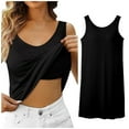 thumbnail image 1 of Hauaitttt Shelf Bra Camisoles Adjustable Spaghetti Strap Tank Tops Basic Layer Workout Set Big Tops Satin Tops Women Cam Cropped Fitted Top Beach Tops Women 3x Sleeveless Shirts Crop Top Women Beat, 1 of 4