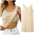 thumbnail image 1 of Hauaitttt Shelf Bra Camisoles Adjustable Spaghetti Strap Tank Tops Basic Layer Workout Set Big Tops Satin Tops Women Cam Cropped Fitted Top Beach Tops Women 3x Sleeveless Shirts Crop Top Women Beat, 1 of 6