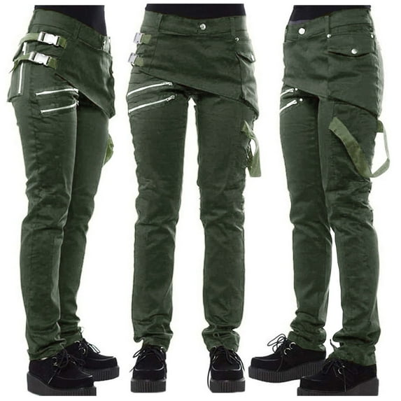 Hauaitttt Slim Denim Pants Women Side Handsome Gothic Retro Trousers Pant for Women Casual Summer Pants Set for Women Casual Pants for Women Casual Summer Womens Pants Straight Leg Pants for Women