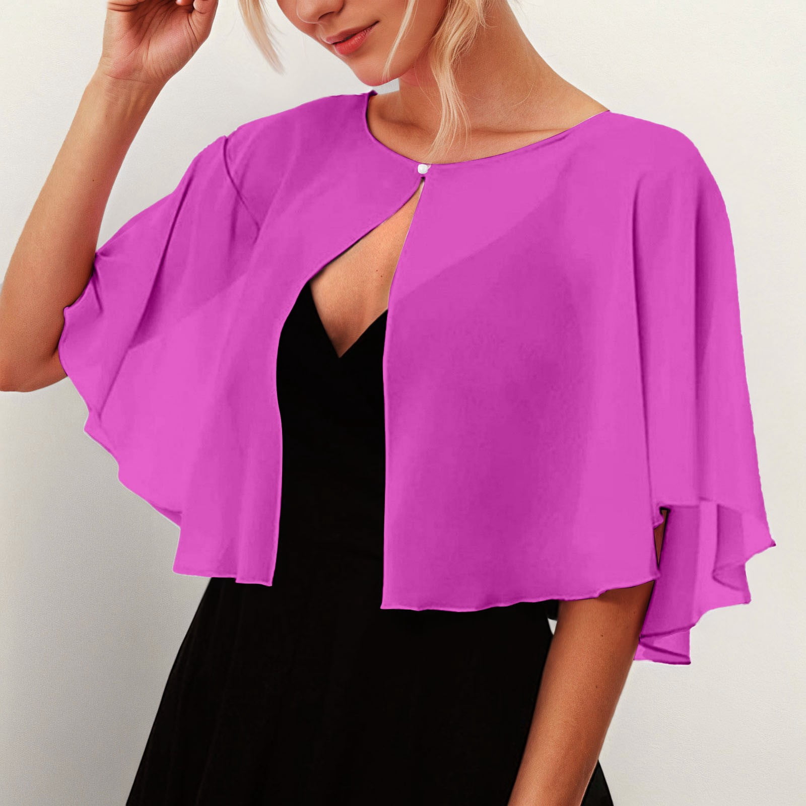 shoulder wraps for dresses Amy & Ella classic shawl Black Taffeta Evening Shawl: Hands-free