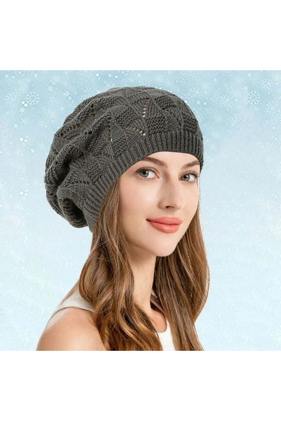 Soft Knit Airy Cutout Lightweight Slouchy Crochet Beret Hat Head Men Women Painting Hat Large Hat Party Hats 1930s Hat 70s Hats Men Oatmeal Women Winter Hats Adult Hat Wool for Women Lined