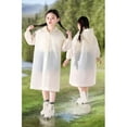 thumbnail image 1 of Hauaitttt Spring Summer and Autumn Boys' and Girls' Plain Color Buttoned Thick Poncho Raincoats Rain Ponchos Hooded Boy Rain Coats for Little Girls Kids Raincoat Size Small Kids Girl Size 6 Clothes, 1 of 3