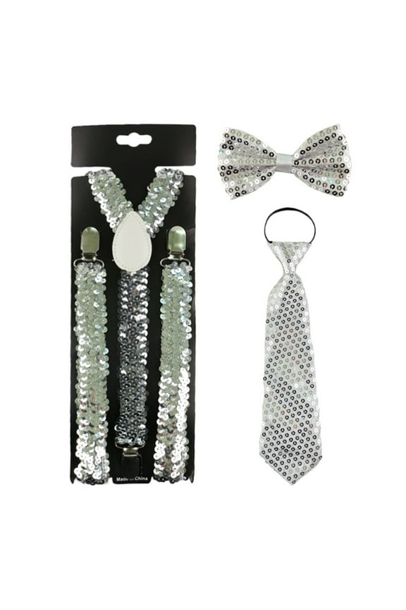 Stage Performance Adjustable Elasticated Back Suspenders Plus Solid Colour Tie Bowtie Three Piece Set Graphing Calculator Ti-83/84 School Ties Small Clear Zip Ties Calculator Ti-34 Mens