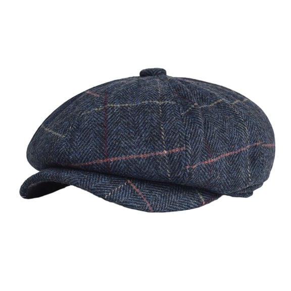Hauaitttt Stylish Plaid Beret Hat for Women Men Vintage Checkered Cap Outdoor Fashion Accessory with Coat All Season Wear under 10 Winter Wool Men Wool Turret Cap French Bureau Hat Women's Dress Hats