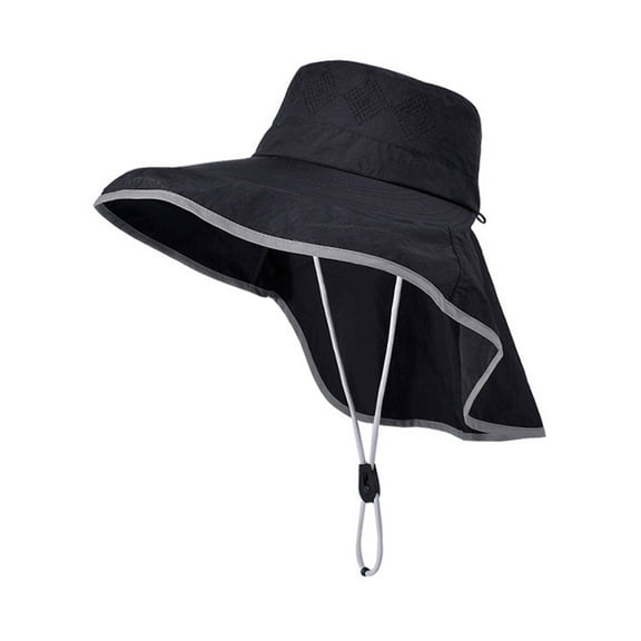 Hauaitttt Summer Outdoor Sunshade Hats for Men and Women Mountaineering and Fishing Sunscreen Hats Large Brim Shawl Neck Protectors Quick Drying Bucket Hats Hat Sun Jungle Hat Men Hiking Hat Kids