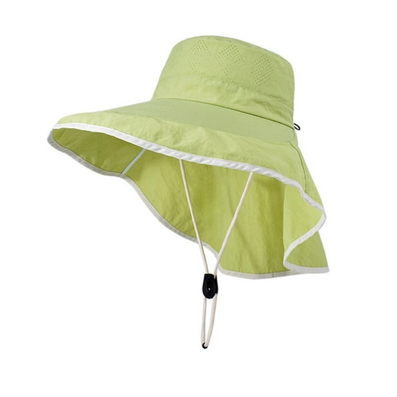 Hauaitttt Summer Outdoor Sunshade Hats for Men and Women Mountaineering and Fishing Sunscreen Hats Large Brim Shawl Neck Protectors Quick Drying Bucket Hats Hat Sun Jungle Hat Men Hiking Hat Kids