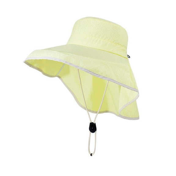 Hauaitttt Summer Outdoor Sunshade Hats for Men and Women Mountaineering and Fishing Sunscreen Hats Large Brim Shawl Neck Protectors Quick Drying Bucket Hats Hat Sun Jungle Hat Men Hiking Hat Kids
