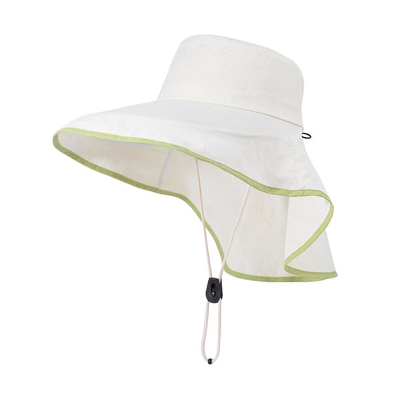 Hauaitttt Summer Outdoor Sunshade Hats for Men and Women Mountaineering and Fishing Sunscreen Hats Large Brim Shawl Neck Protectors Quick Drying Bucket Hats Hat Sun Jungle Hat Men Hiking Hat Kids