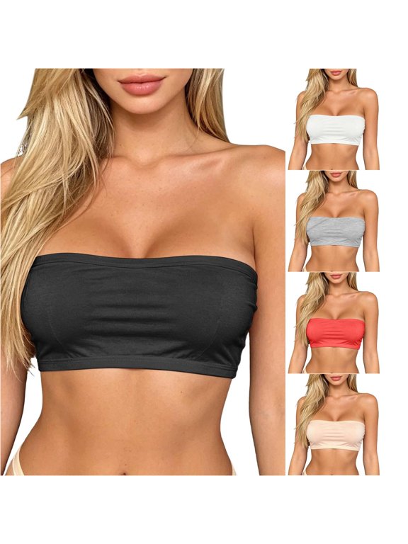 Summer Tube Top Strapless Undershirt Camisole for Students Plus Size Seashell Top Strapless Tube Bras for Women Tube Top Dress with Straps Glasses Organizer Tray Corset Tube Top Tube Tops