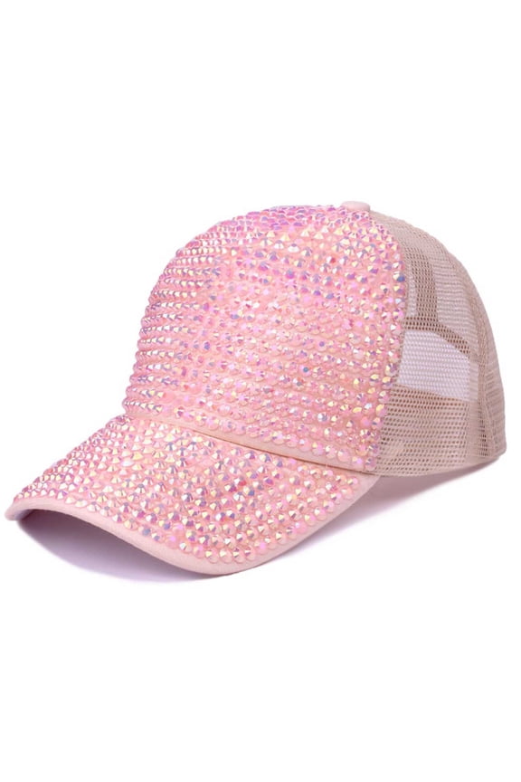 Summer Women Fashion Rhinestone Baseball Cap Casual Sun Hat Stylish Travel Accessory Notch Gear Hat Baseball Caps for Toddlers Boys MenTrucker Hat Womens Hats Summer Baseball Ponytail