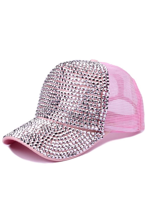 Summer Women Fashion Rhinestone Baseball Cap Casual Sun Hat Stylish Travel Accessory Notch Gear Hat Baseball Caps for Toddlers Boys MenTrucker Hat Womens Hats Summer Baseball Ponytail