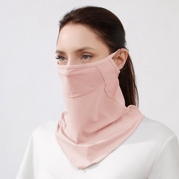 Hauaitttt Sun Protective Scarf for Outdoor Activities Breathable Design with Hanging Ear Loops for Summer Wear Ideal for Pairing with Sun Hats Lap Scarf Clear Umbrella Wedding Ear Neck Cover over Hat