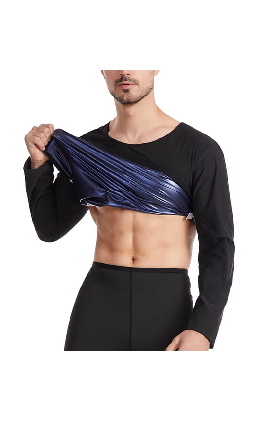 Sweat Enhancing Compression Long Sleeve Shirt for Core Shaping and Fitness Top Breathable Seamless for Daily Workouts Compression Tight Shirt Jockstraps Men Spandex Girdle Men Stomach
