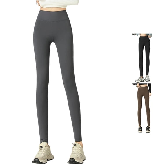 Hauaitttt Thermal Yoga Pants Lined High Waist Leggings Full Length Workout Running Athletic Bottoms for Cold Weather Winter Underwear Thermal Men Bottoms Long Thermal Cold Weather Thermals for Men