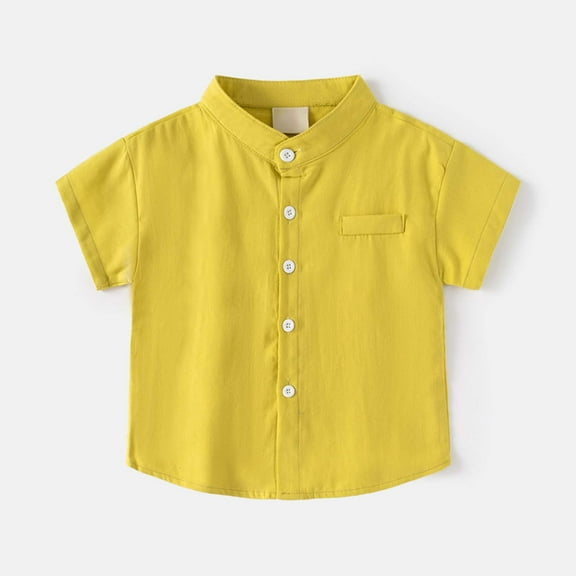 Hauaitttt Toddler Boys Girls Short Sleeve Casual Solid Gentleman Tops Holiday Shirts T Shirt Big Boys High Tops Toddler Boy Thermal Tops T Shirts Boys 16 Boy T Shirts 12 14 Top Boys Age 7 Hooded Top